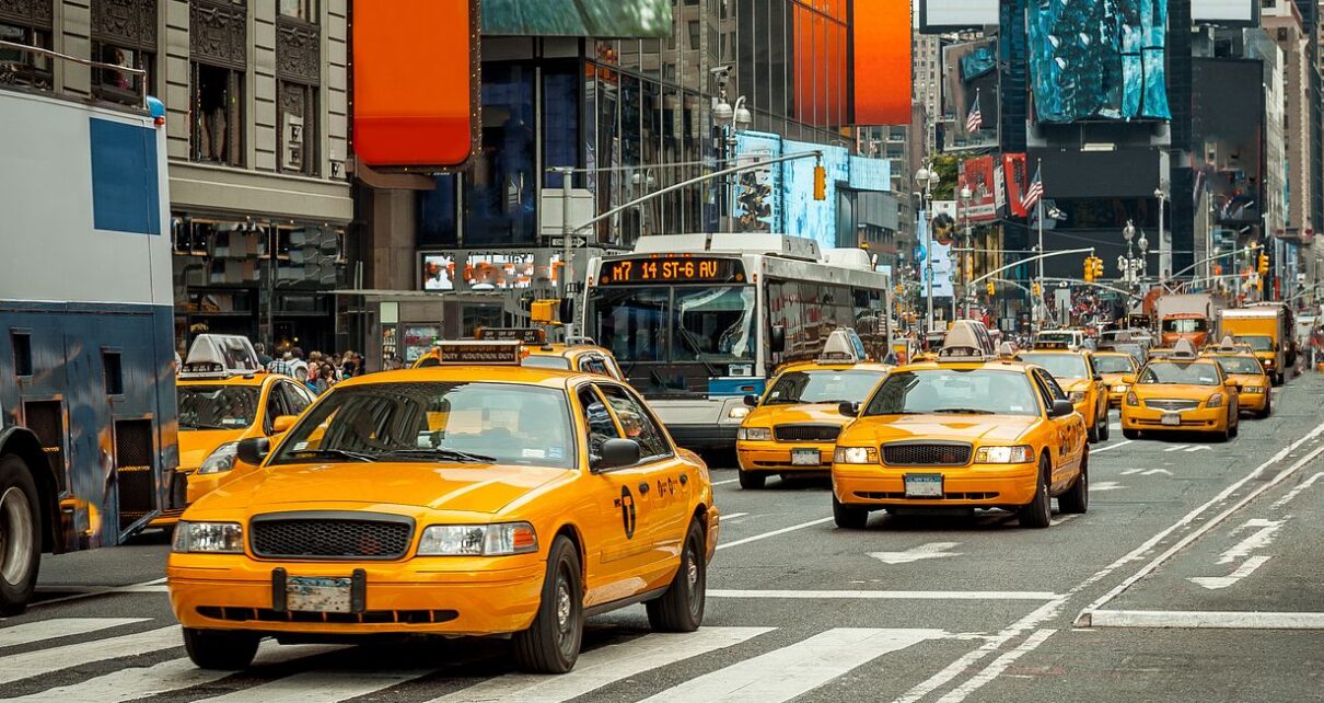 Comfortable interior of a 24 hour taxi for smooth travel