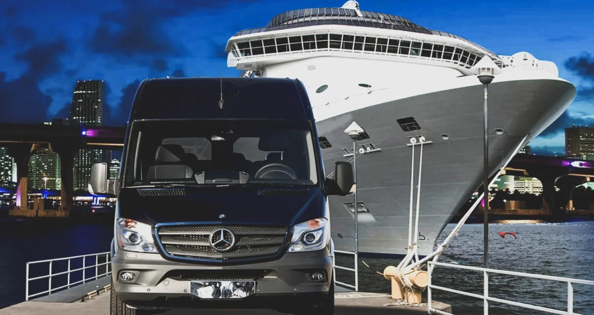 stylish vehicle for luxury cruise port transportation miami pickup