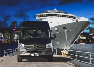 stylish vehicle for luxury cruise port transportation miami pickup